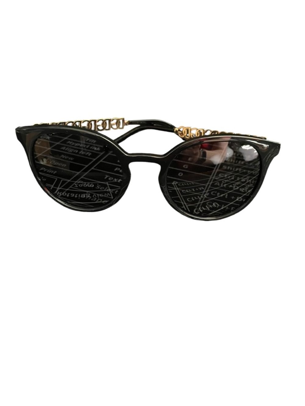 Dolce & Gabbana Sunglasses - full inclusion - cat-eye glasses gold chain DG4311 - Picture 8 of 11